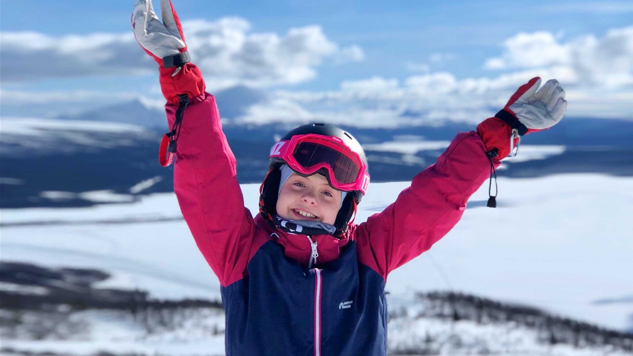 Tarnaby Utforsakning Alpint Slalom Barn Ungdom Familj Glad Flicka 1