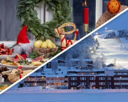 Julbord Tarnaby Fjallhotell Julafton Mat Boende Utforsåkning Slalom Skidakning Hemavan ver2